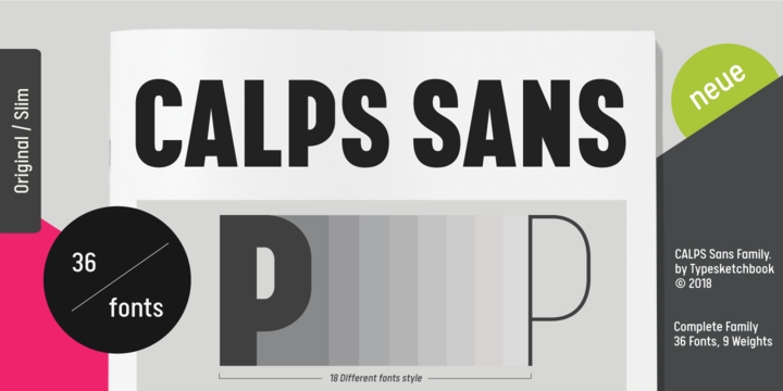 Przykład czcionki Calps Sans